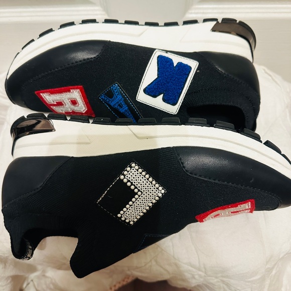 Karl Lagerfeld Black Sneakers with Blue and Red Accents - Picture 9 of 14